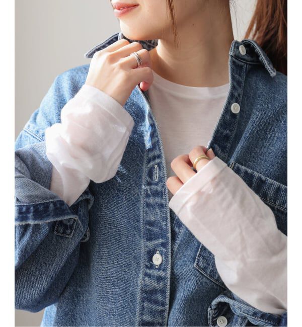 JOURNAL STANDARD「《追加2》クルーネックシアーロングTシャツ」|Tシャツ・カットソー|ホワイト