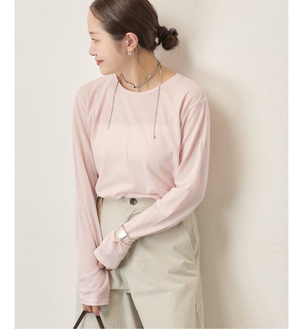 JOURNAL STANDARD「《追加2》クルーネックシアーロングTシャツ」|Tシャツ・カットソー|