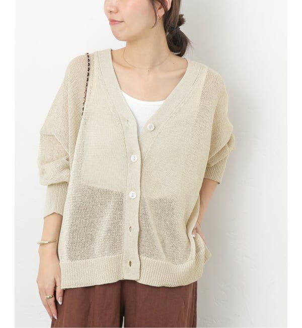 JOURNAL STANDARD relume「《追加予約 / 新色》PEリネンルーズVカーディガン」|カーディガン|