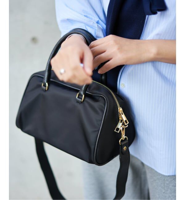 JOURNAL STANDARD「《予約》【AULENTTI/オウレンティ】 NYLON BOSTON BAG」|ボストンバッグ|ブラック