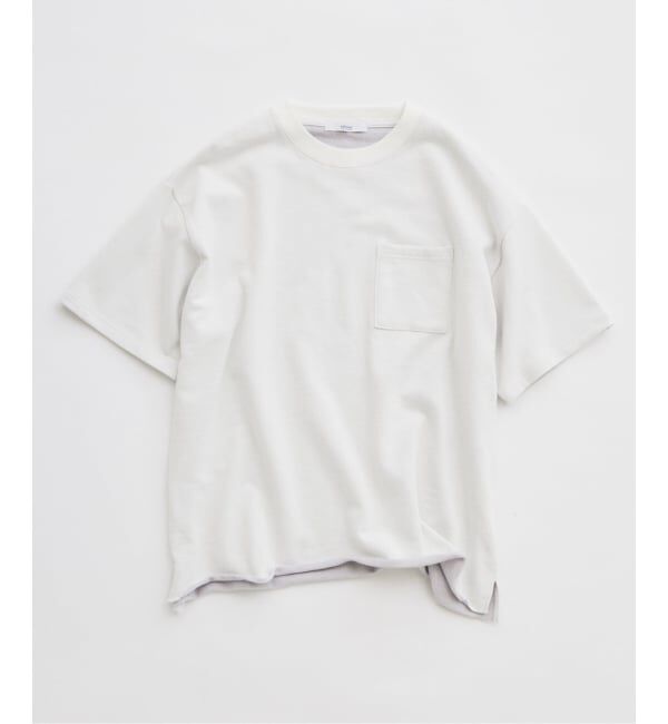 JOURNAL STANDARD relume「《予約》ミニ裏毛 コントラストカラー カットオフTシャツ」|Tシャツ・カットソー|ホワイト A