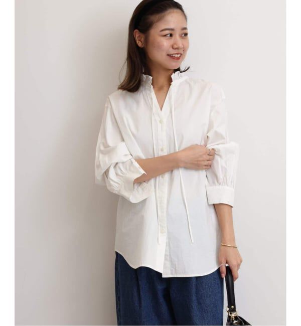 JOURNAL STANDARD relume「《追加6》ハイカウントコットンスタンドカラー2way」|シャツ・ブラウス|
