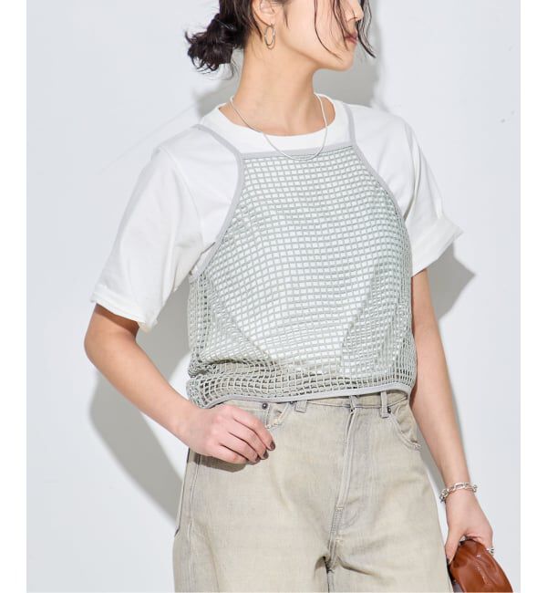 journal standard L'essage「【JANE SMITH/ジェーンスミス】SQUARE MESH CAMISOLE：キャミソール」|キャミソール|