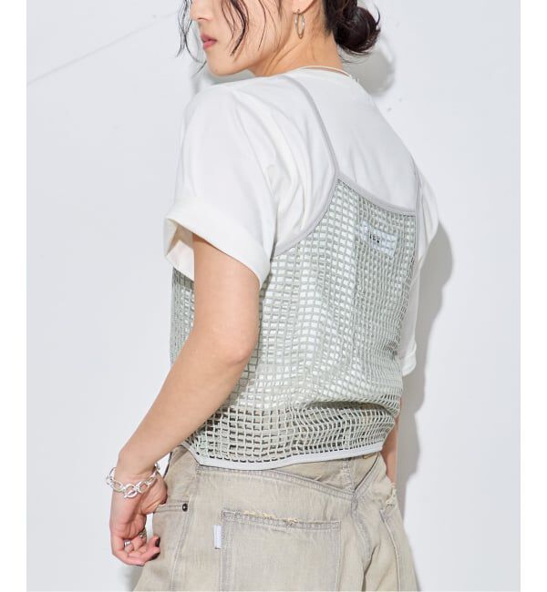 journal standard L'essage「【JANE SMITH/ジェーンスミス】SQUARE MESH CAMISOLE：キャミソール」|キャミソール|