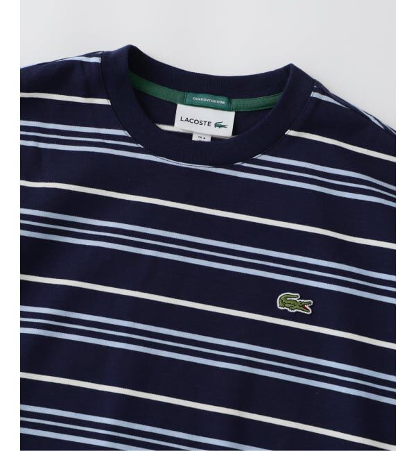 JOURNAL STANDARD「《予約》LACOSTE / ラコステ 別注 マルチ ストライプ クルーネック Tシャツ」|Tシャツ・カットソー|