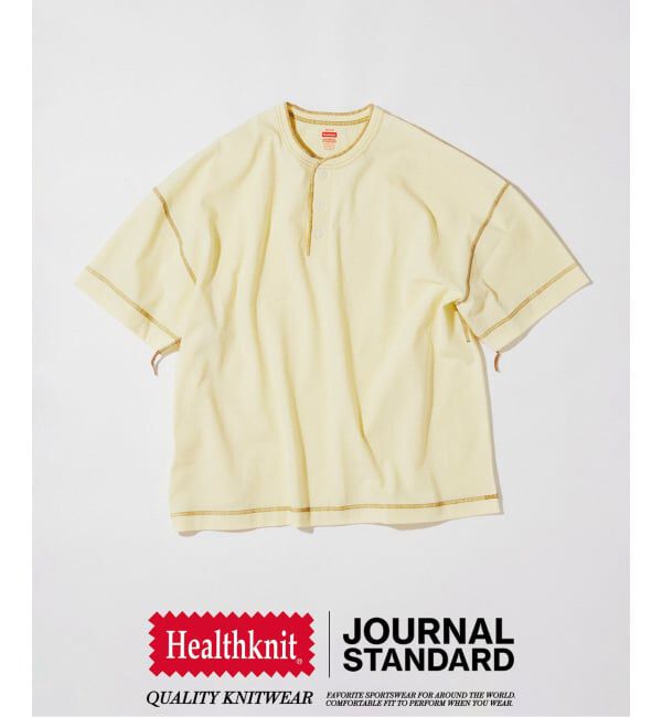 JOURNAL STANDARD「《予約》Healthknit / ヘルスニット 別注 ヘンリーネックTシャツ」|Tシャツ・カットソー|