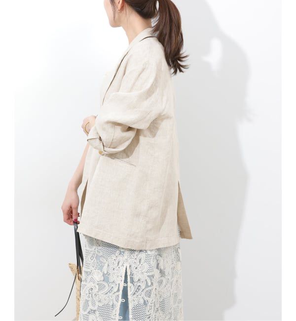 JOURNAL STANDARD relume「《予約》ベルギーリネンテーラードダブルジャケット」|テーラードジャケット|