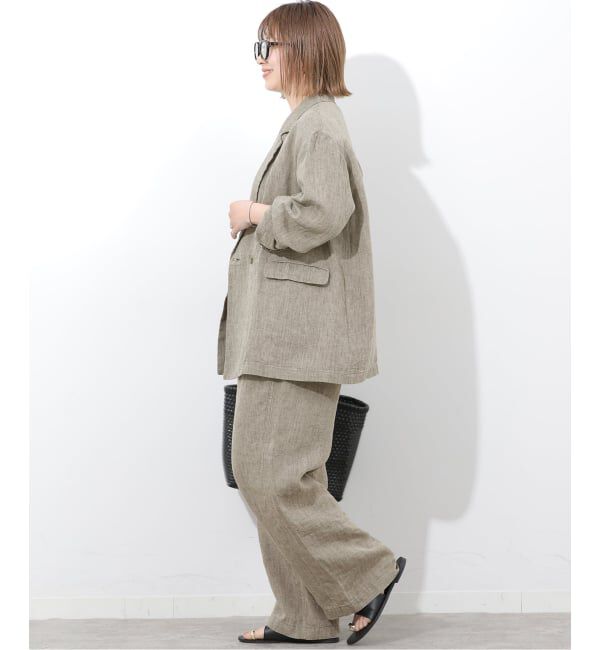 JOURNAL STANDARD relume「《予約》ベルギーリネンテーラードダブルジャケット」|テーラードジャケット|