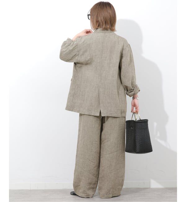 JOURNAL STANDARD relume「《予約》ベルギーリネンテーラードダブルジャケット」|テーラードジャケット|