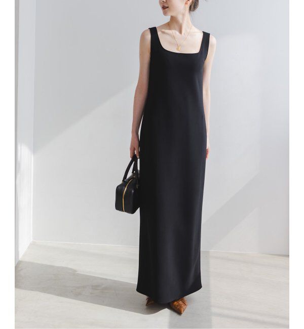 NOBLE「《追加》【洗える】ニットライクジョーゼット2wayワンピース」|ワンピース|