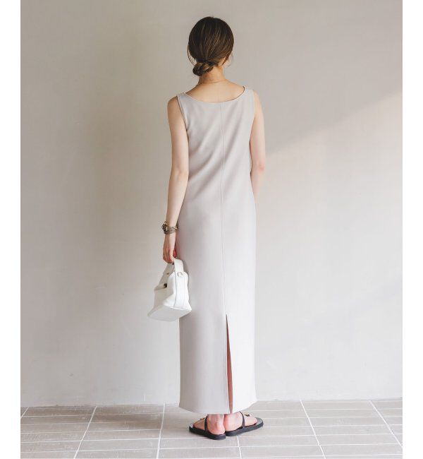 NOBLE「《追加》【洗える】ニットライクジョーゼット2wayワンピース」|ワンピース|