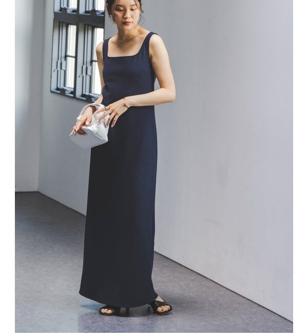 NOBLE「《追加》【洗える】ニットライクジョーゼット2wayワンピース」|ワンピース|