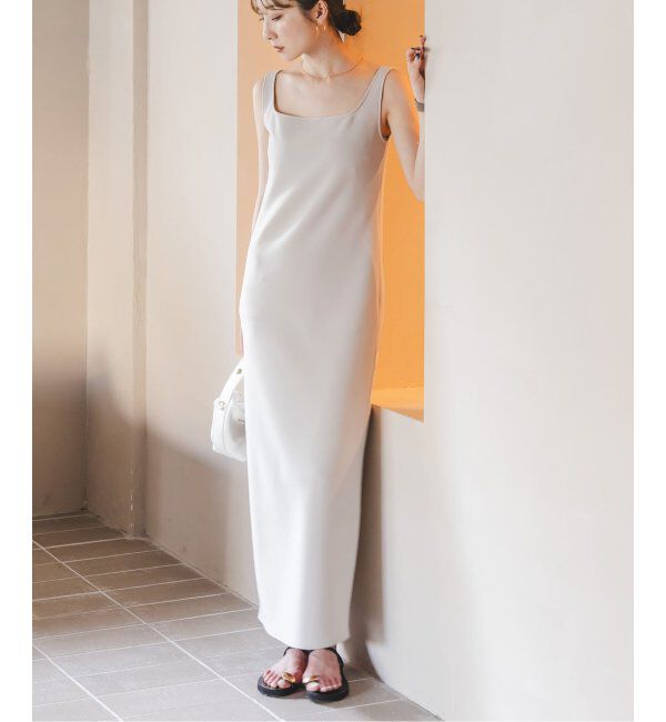 NOBLE「《追加》【洗える】ニットライクジョーゼット2wayワンピース」|ワンピース|ナチュラル