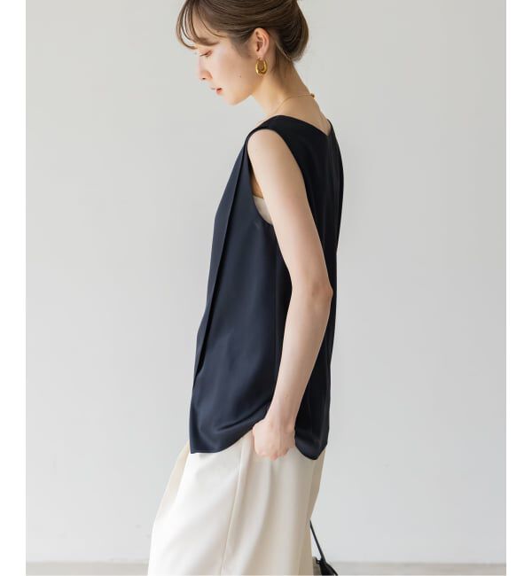 NOBLE「【洗える】ルナサテンレイヤードブラウス」|シャツ・ブラウス|