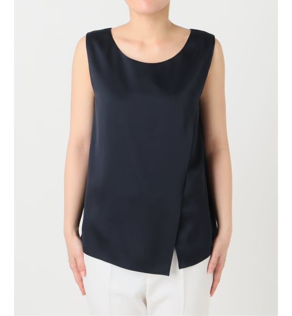 NOBLE「【洗える】ルナサテンレイヤードブラウス」|シャツ・ブラウス|