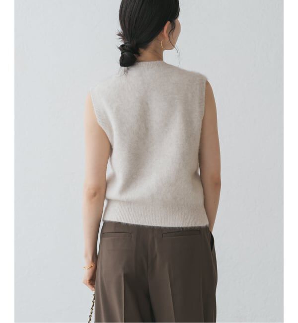 NOBLE「FOX/Caファーニットフロントボタンベスト」|ベスト・ジレ|