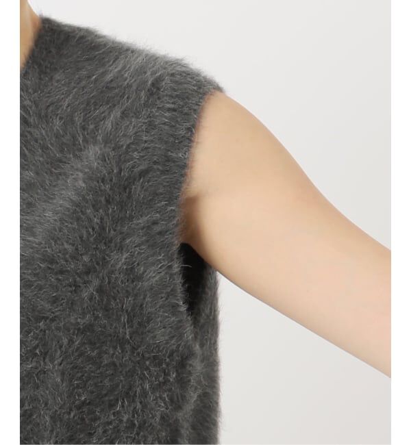 NOBLE「FOX/Caファーニットフロントボタンベスト」|ベスト・ジレ|