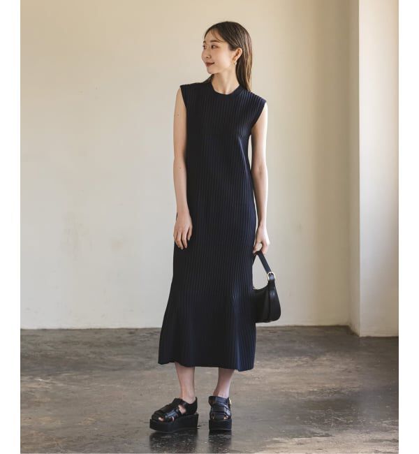 NOBLE「《WEB限定追加》【洗える】ランダムリブマーメイドニットワンピース2」|ワンピース|