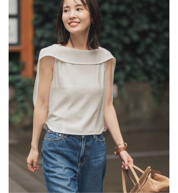 NOBLE「《WEB限定追加》【洗える】バルーンケープブラウス」|シャツ・ブラウス|