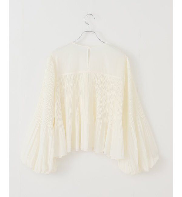 NOBLE「ファジーシフォンプリーツボリュームブラウス」|シャツ・ブラウス|