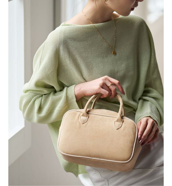 NOBLE「《追加・NOBLE別注カラー》VELETTO/ベレット エコスウェードボストン」|ボストンバッグ|ベージュ A