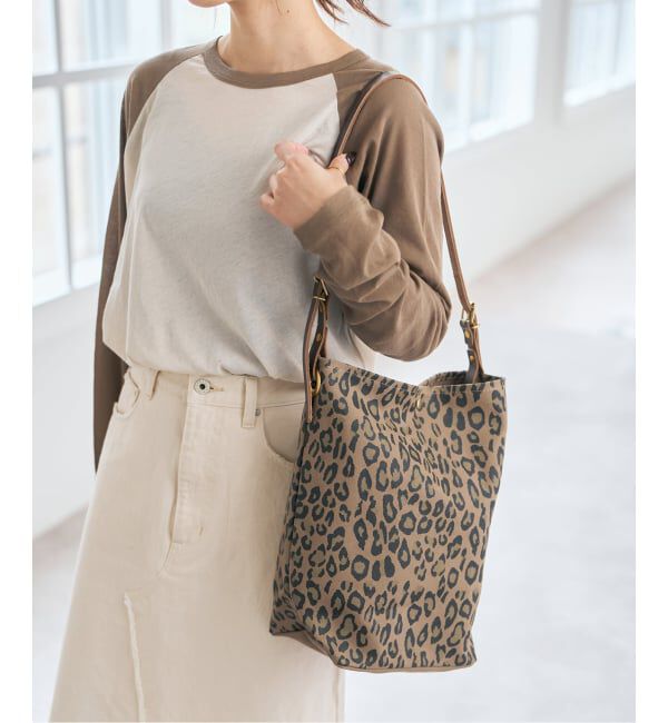 Spick and Span「Leminor/ルミノア 別注TOILE MARCHE（レオパード）」|トートバッグ|ブラウン B