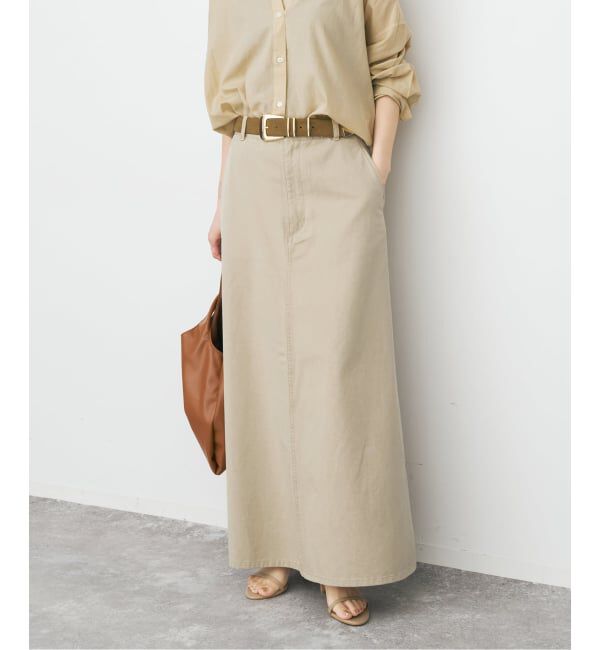 Spick and Span「ウォッシュドツイルナロースカート」|スカート|