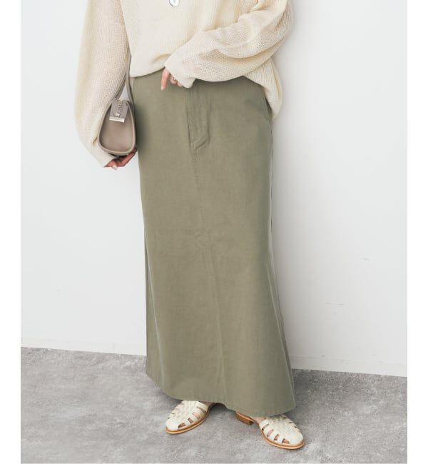 Spick and Span「ウォッシュドツイルナロースカート」|スカート|