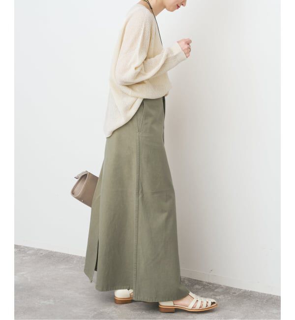 Spick and Span「ウォッシュドツイルナロースカート」|スカート|