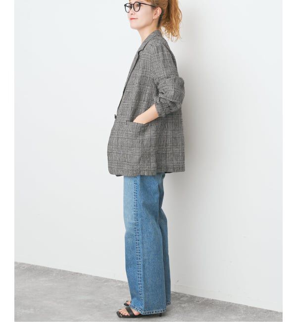 Spick and Span「《手洗い可》エアリーリネン1Bジャケット」|テーラードジャケット|