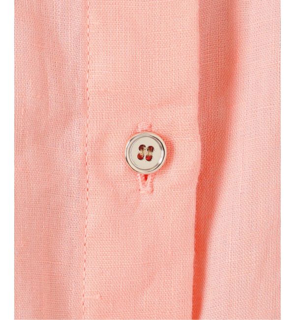 Spick and Span「《程よくすっきりサイズ》 80リネンカシュクール ミディシャツ」|シャツ・ブラウス|