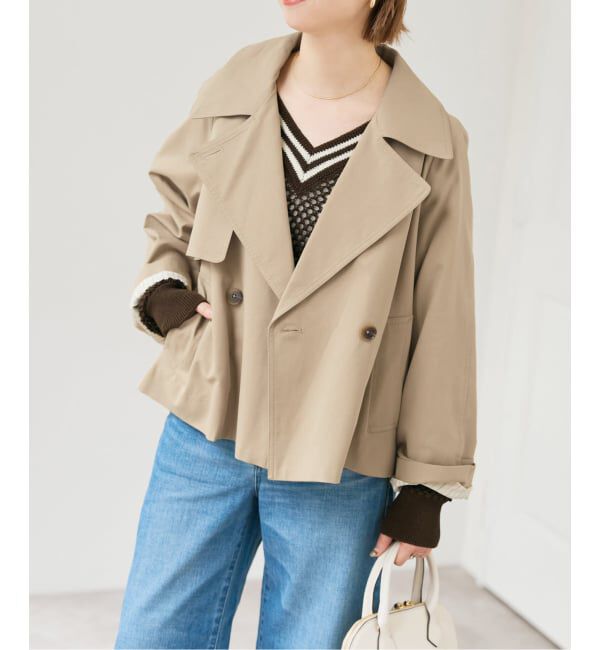 Spick and Span「ソフトツイルショートトレンチコート」|トレンチコート|ベージュ