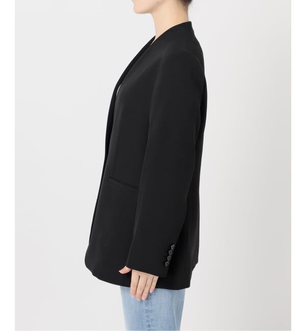 Spick and Span「《セットアップ可》トロストレッチVカラージャケット」|ノーカラージャケット|