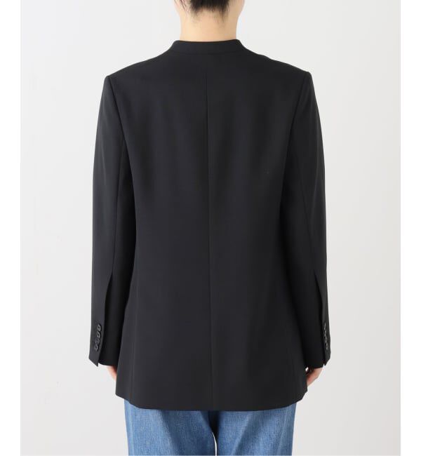 Spick and Span「《セットアップ可》トロストレッチVカラージャケット」|ノーカラージャケット|