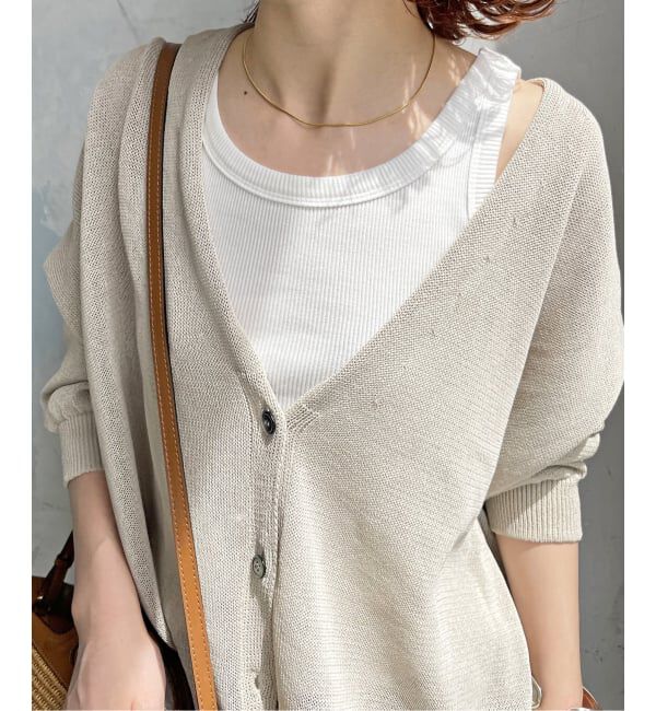 Spick and Span「《新色有り / 追加》甘撚テレコアメスリタンク」|タンクトップ|ホワイト