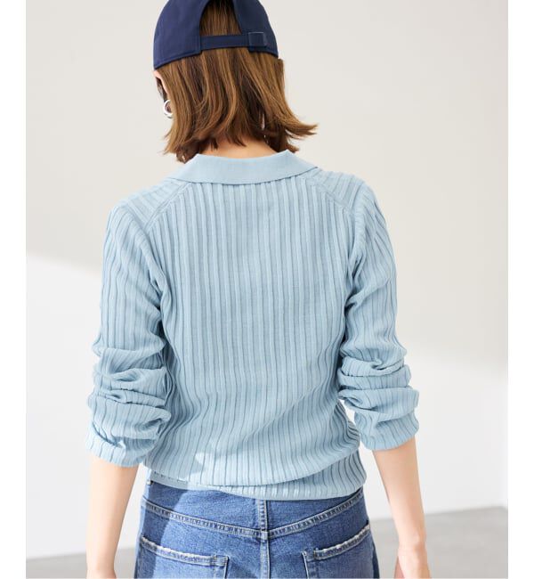 FRAMeWORK「リブニットポロシャツ」|ニット・セーター|