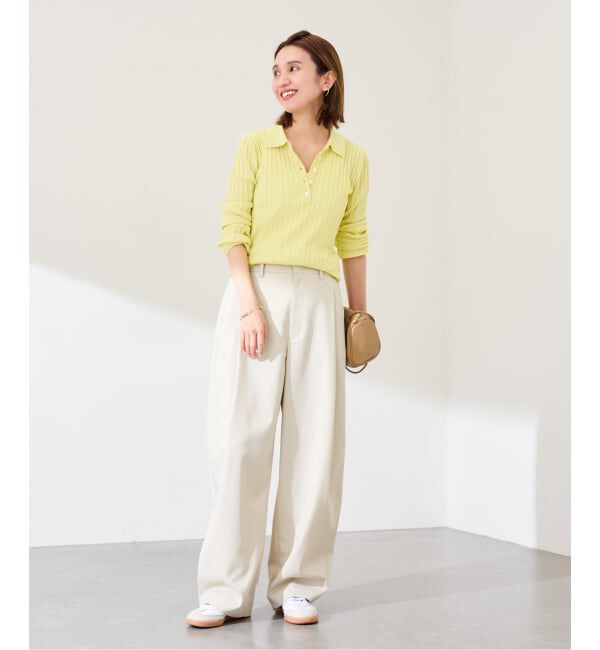 FRAMeWORK「リブニットポロシャツ」|ニット・セーター|