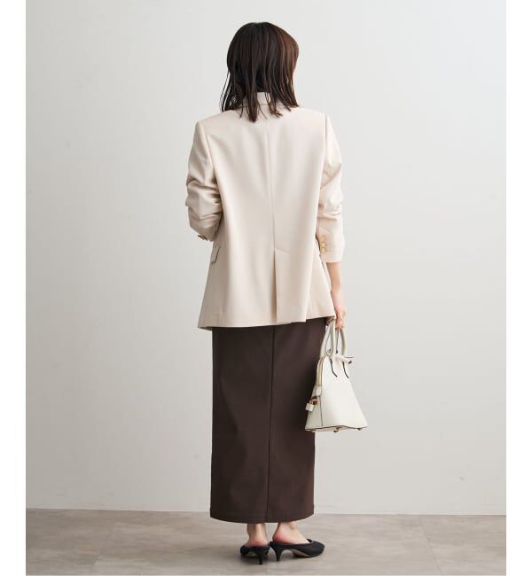 NOBLE「《追加・新色・セットアップ対応》フローツイルピークドラペルジャケット」|テーラードジャケット|