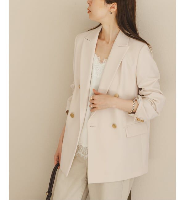 NOBLE「《追加・新色・セットアップ対応》フローツイルピークドラペルジャケット」|テーラードジャケット|