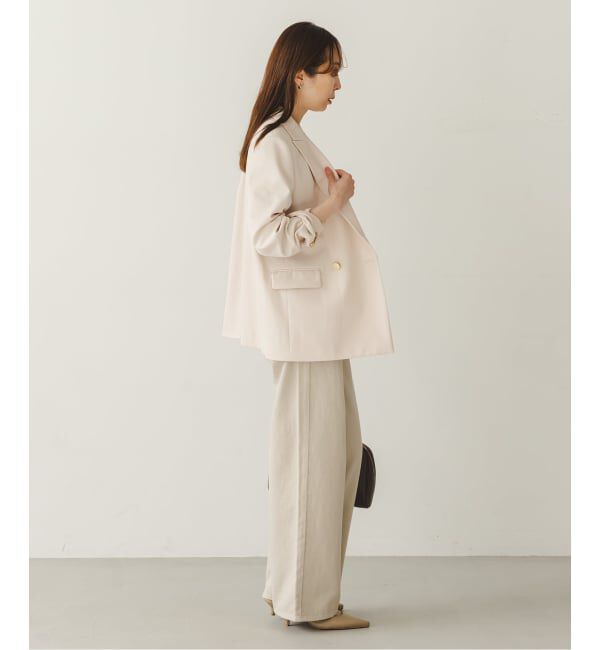 NOBLE「《追加・新色・セットアップ対応》フローツイルピークドラペルジャケット」|テーラードジャケット|