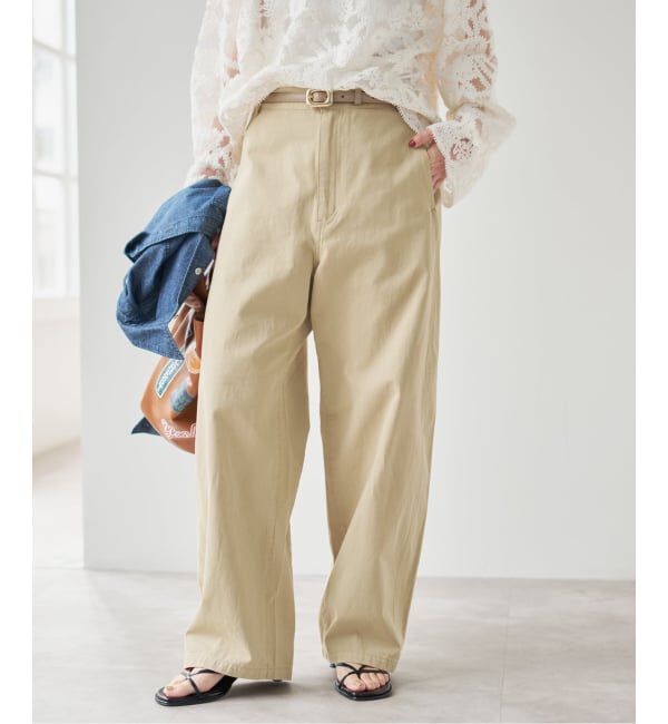 Spick and Span「コットンバレルレッグパンツ」|その他|