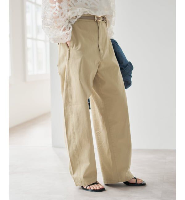 Spick and Span「コットンバレルレッグパンツ」|その他|