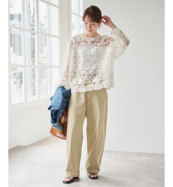 Spick and Span「コットンバレルレッグパンツ」|その他|