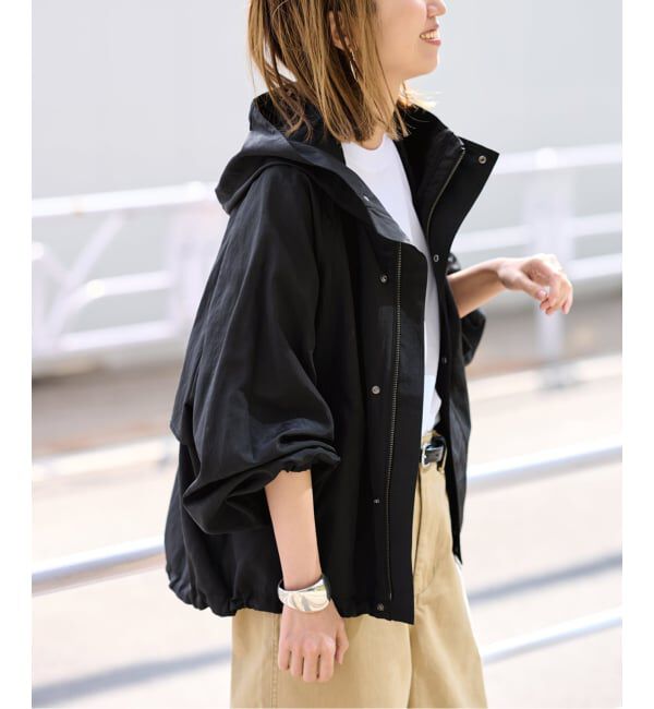 FRAMeWORK「≪追加≫リネンPLタッサーフードショートブルゾン 3」|ブルゾン・スタジャン|