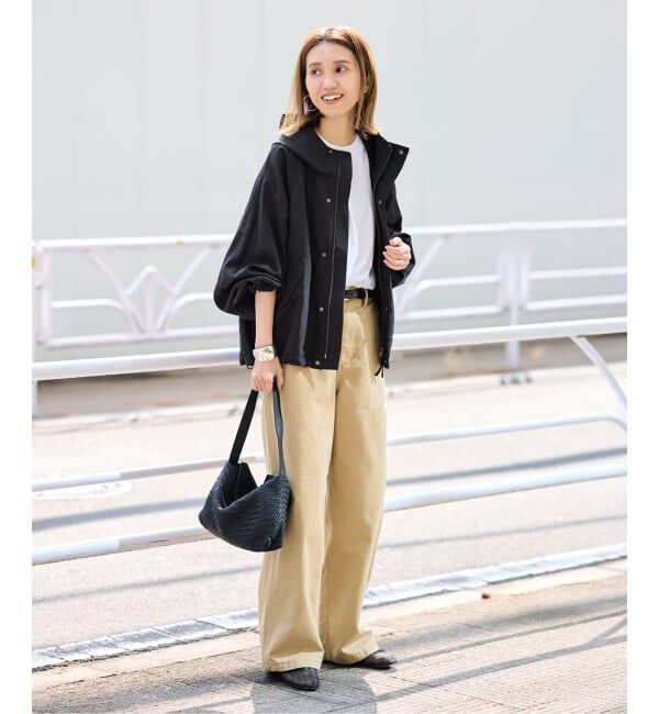 FRAMeWORK「≪追加≫リネンPLタッサーフードショートブルゾン 3」|ブルゾン・スタジャン|