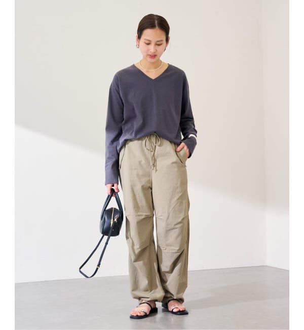 FRAMeWORK「TOP KHAKI/トップカーキ  パラシュートパンツ」|カーゴ|
