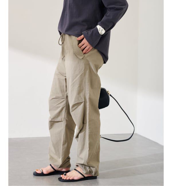 FRAMeWORK「TOP KHAKI/トップカーキ  パラシュートパンツ」|カーゴ|