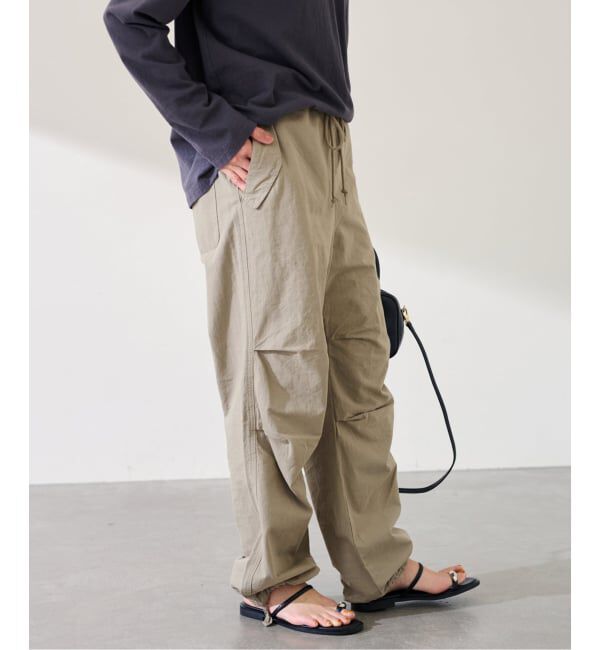 FRAMeWORK「TOP KHAKI/トップカーキ  パラシュートパンツ」|カーゴ|