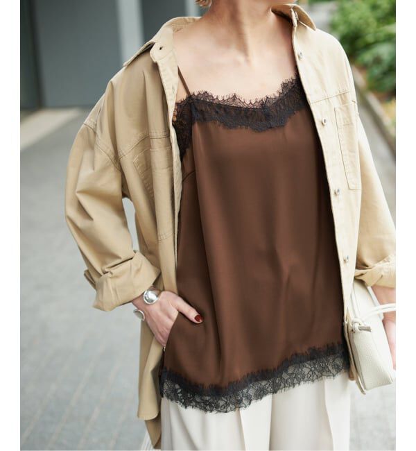 Spick and Span「サテンレースキャミソール」|キャミソール|