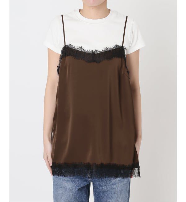 Spick and Span「サテンレースキャミソール」|キャミソール|